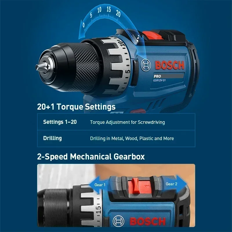 BOSCH GSR12V-31 Akülü Elektrik - Cordless Drill Driver incelemesi ve fiyatı