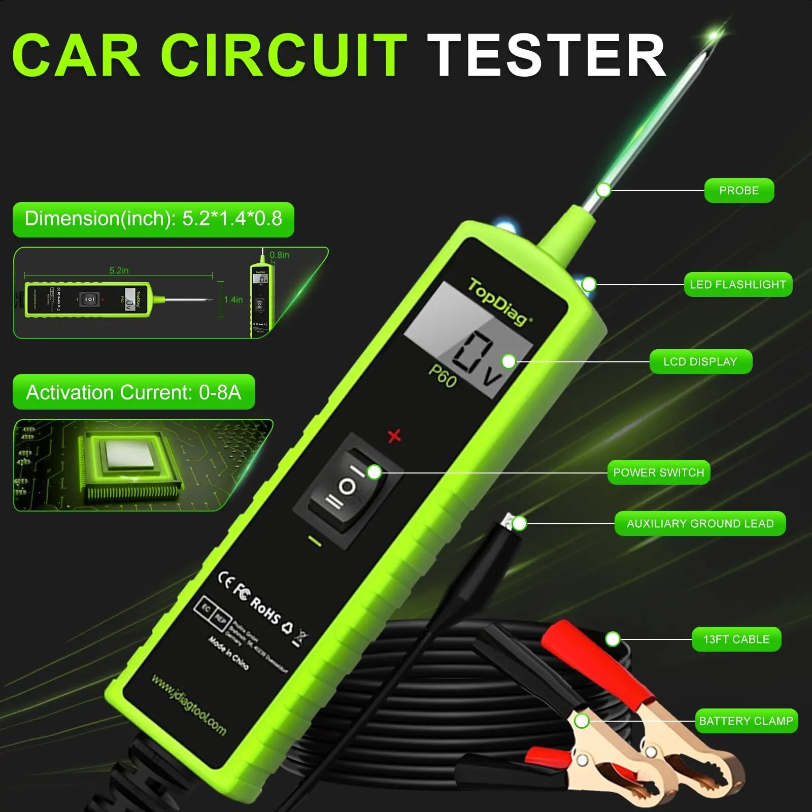 Jdiag P60 Otomotiv Güç Devresi - Power Tools Automotive incelemesi ve fiyatı